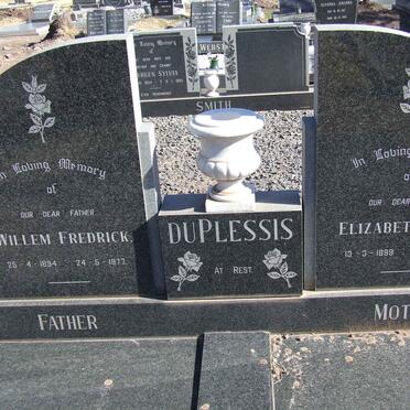 PLESSIS Willem Fredrick, du 1894-1977 &amp; Elizabeth Wood 1899-1977