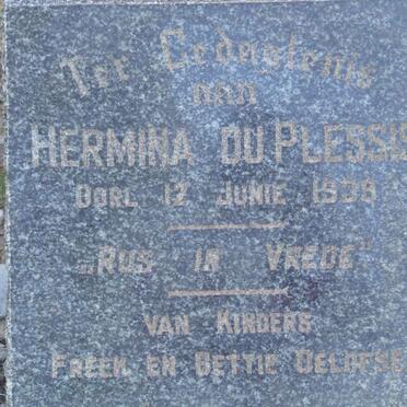 PLESSIS Hermina, du -1939