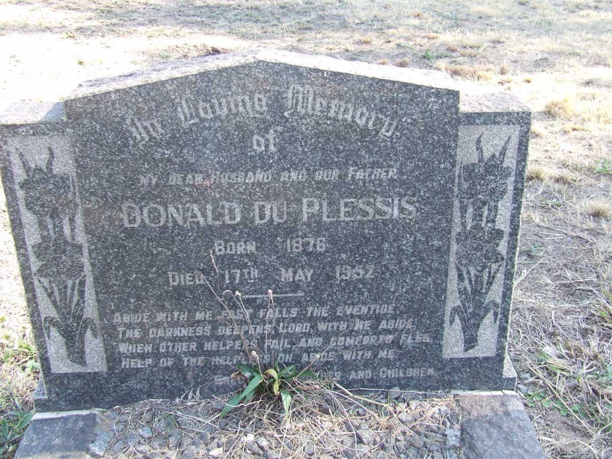 PLESSIS Donald, du 1876-1952