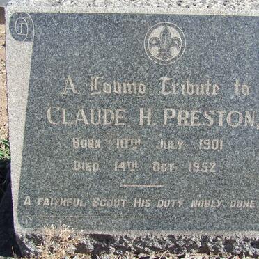 PRESTON Claude H. 1901-1952