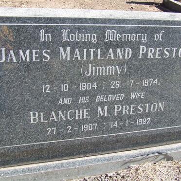 PRESTON James Maitland 1904-1974 &amp; Blanche M. 1907-1982