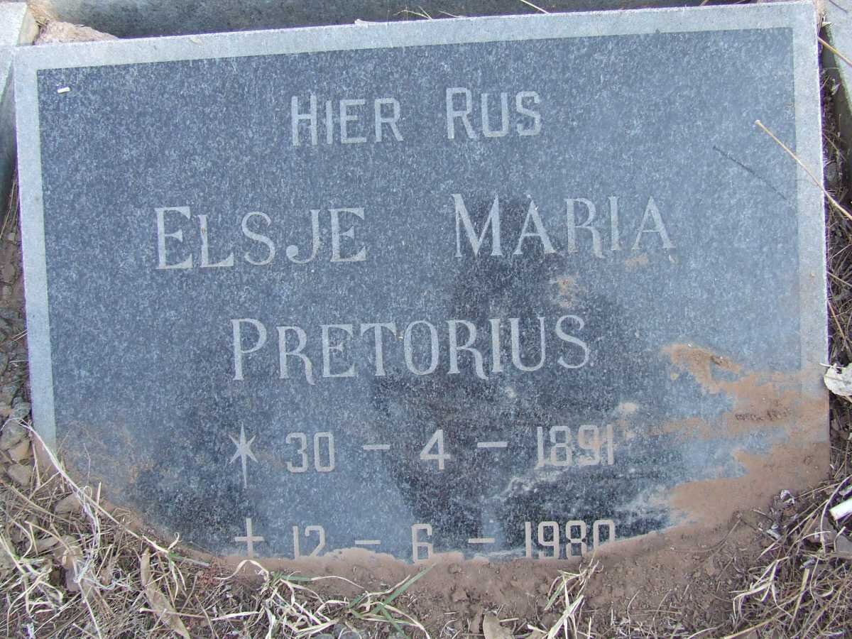PRETORIUS Elsje Maria 1891-1980