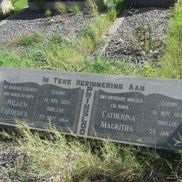 PRINSLOO Willem Frederick 1889-1964 &amp; Catherina Magritha 1895-1983