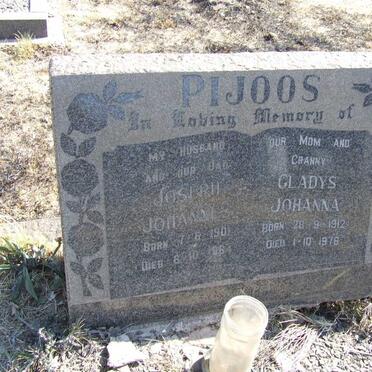 PIJOOS Joseph Johannes 1901-1964 &amp; Gladys Johanna 1912-1976.