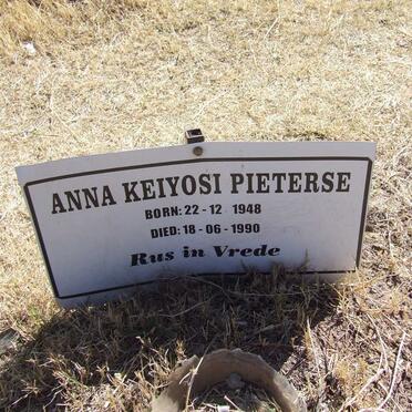 PIETERSE Anna nee KEIYOSI 1948-1990