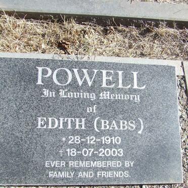 POWELL Edith 1910-2003