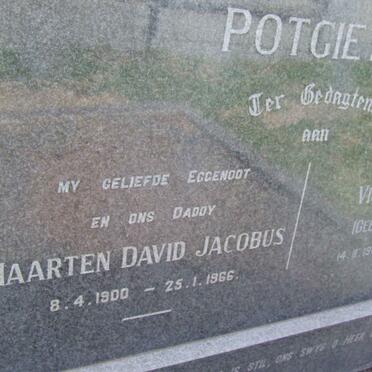 POTGIETER Maarten David Jacobus 1900-1966 &amp; Violet Maude BRUNSDON 1905-1992