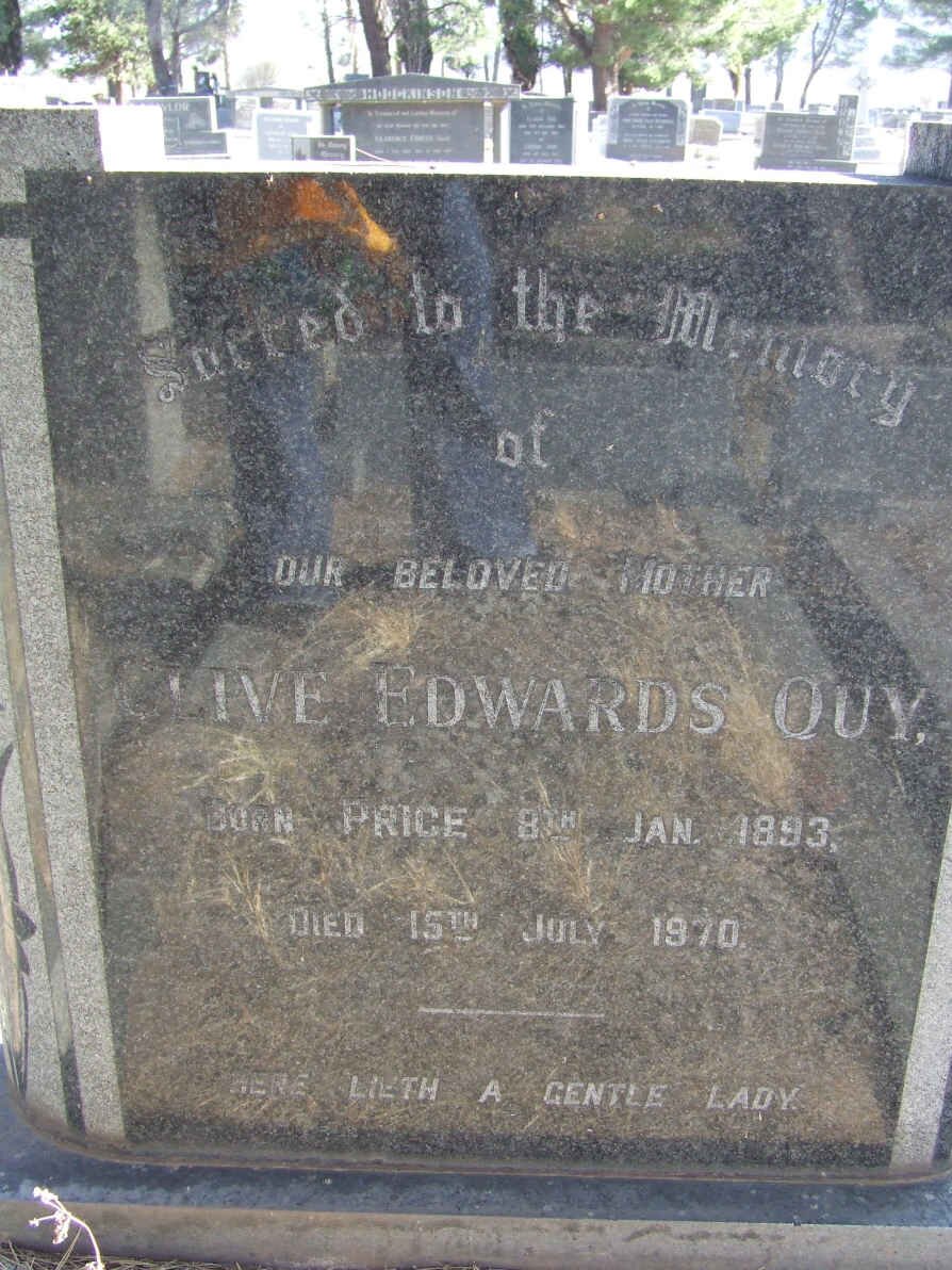 QUY Olive Edwards nee PRICE 1893-1970