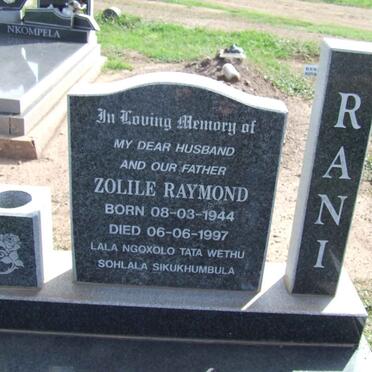 RANI Zolile Raymond 1944-1997