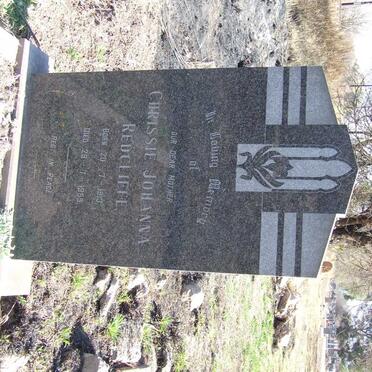 REDCLIFFE Chrissie Johanna 1913-1959