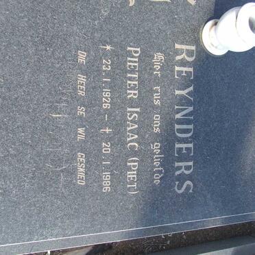 REYNDERS Pieter Isaac 1926-1986