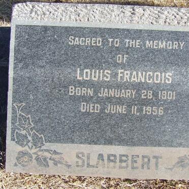 SLABBERT Louis Francois 1901-1956
