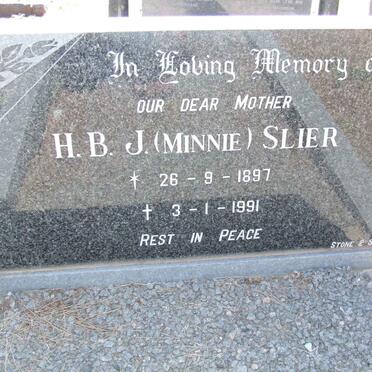 SLIER H.B.J. 1897-1991