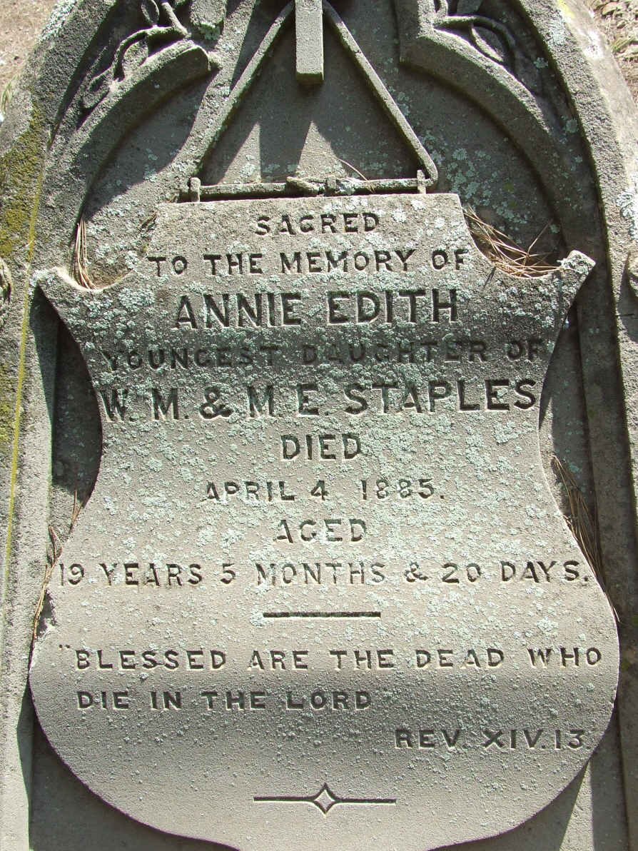 STAPLES Annie Edith -1885