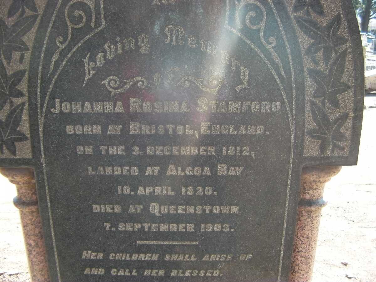 STAMFORD Johanna Rosina 1812-1903