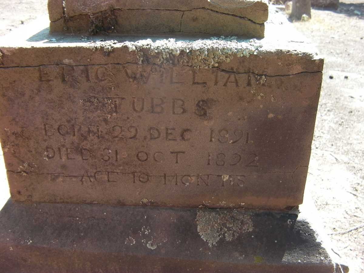 STUBBS Eric William 1891-1892