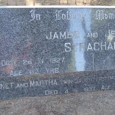 STRACHAN James -1927 &amp; Jessie -1942 :: STRACHAN Janet -1937 :: STRACHAN Martha -1937