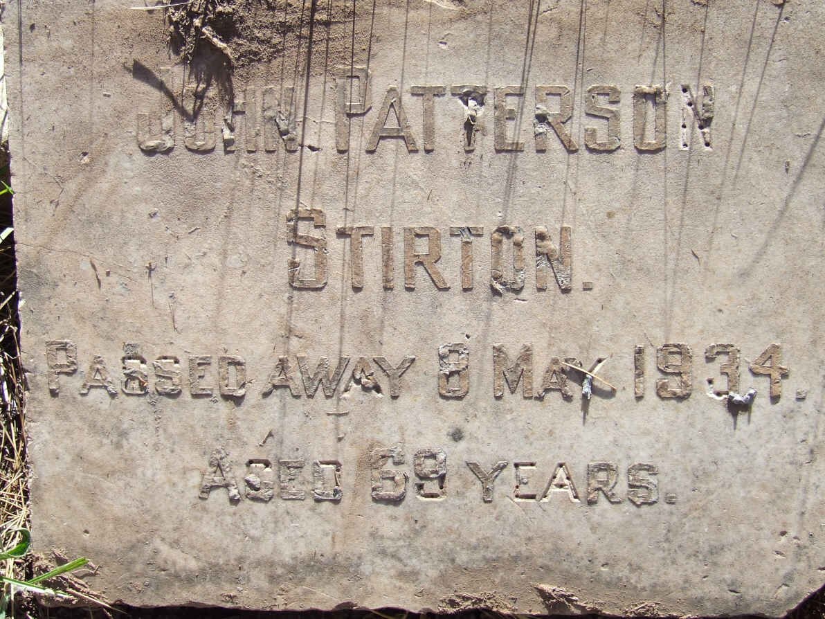 STIRTON John Patterson -1934