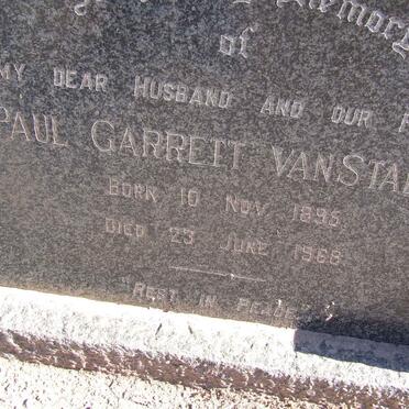 STADEN Paul Garrett, van 1895-1968 