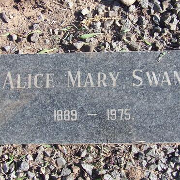 SWAN Alice Mary 1889-1975