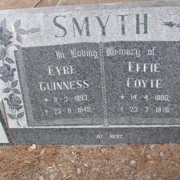 SMYTH Guinness Eyre 1893-1949 &amp; Effie Coyte 1893-1976 :: SMYTH Guinness Eyre 1932-1992 &amp; Mona Gladys 1933-1994