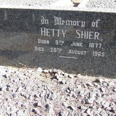SHIER Hetty 1877-1965