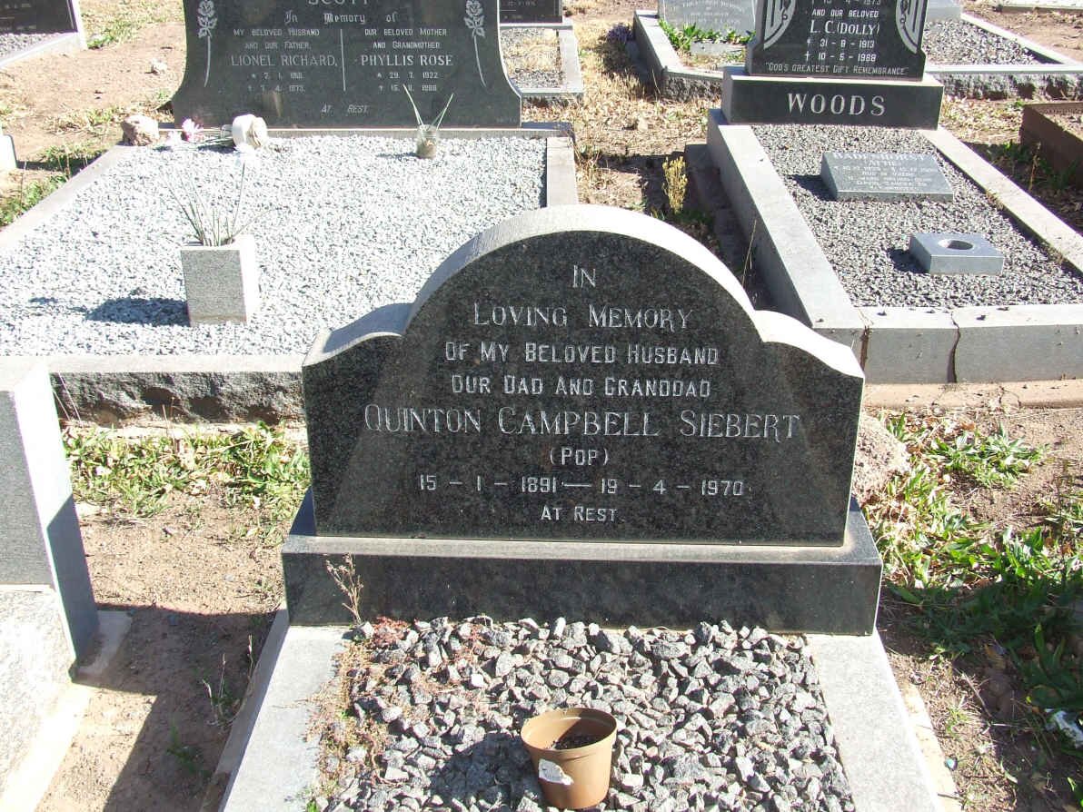 SIEBERT Quinton Campbell 1891-1970