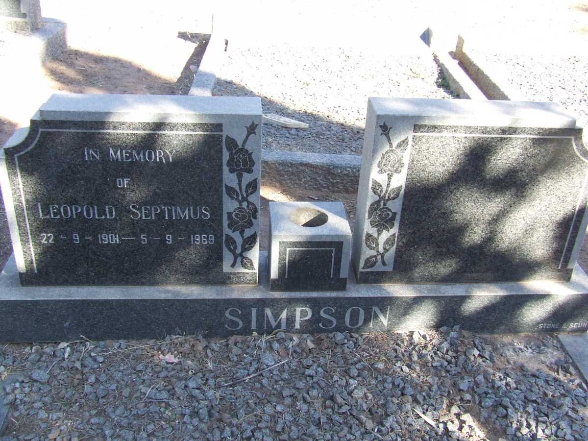 SIMPSON Leopold Septimus 1901-1969