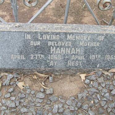 TORR Hannah 1868-1955 