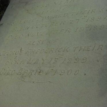 TUNE George Frederick 1899-1900