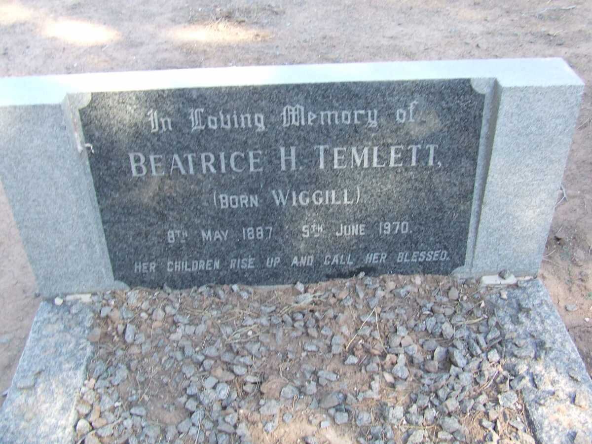TEMLETT Beatrice H. nee WIGGILL 1887-1970