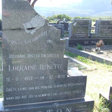 UPTON Lorraine Renette 1952-1970