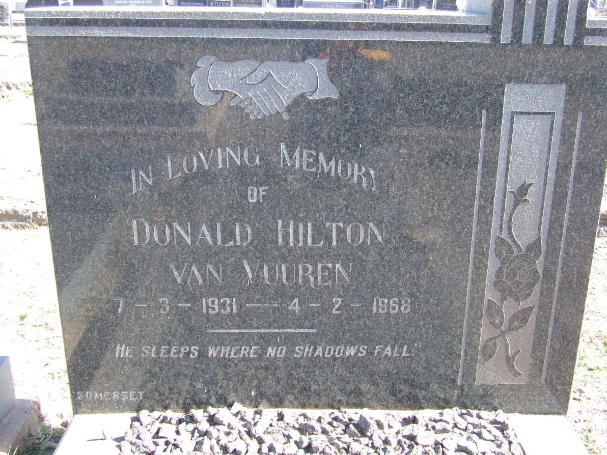 VUUREN Donald Hilton, van 1931-1968