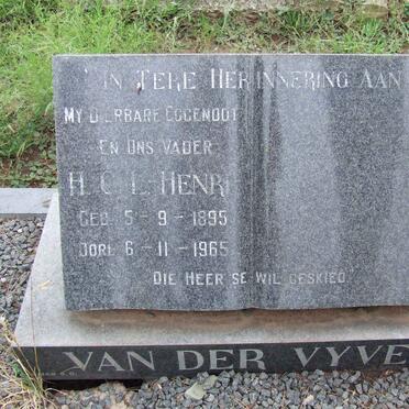 VYVER H.C.L., van der 1895-1965