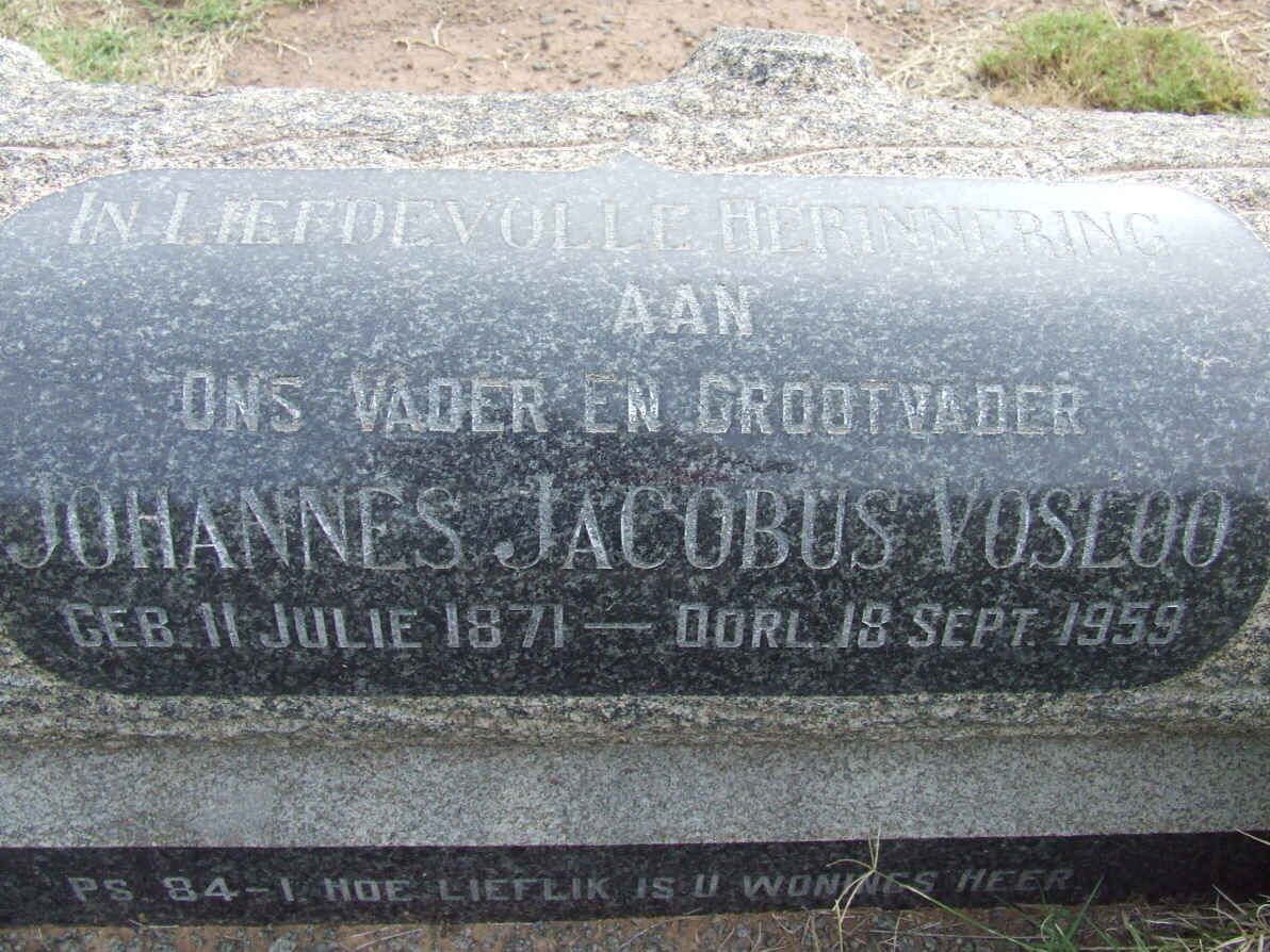 VOSLOO Johannes Jacobus 1871-1959