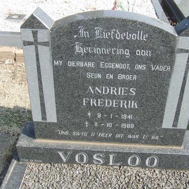 VOSLOO Andries Frederik 1941-1988