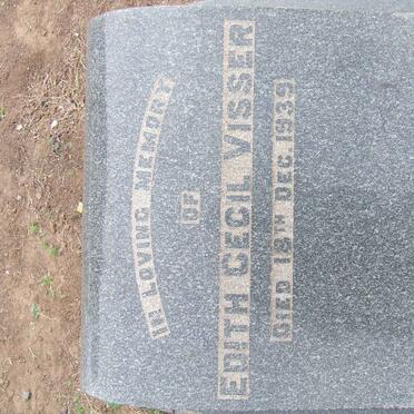 VISSER Edith Cecil -1939