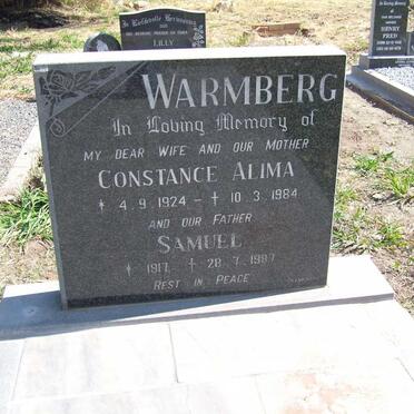 WARMBERG Samuel 1917-1987 &amp; Constance Alima 1924-1984
