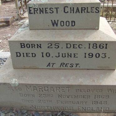 WOOD Ernest Charles 1861-1903 &amp; Margaret 1869-1943