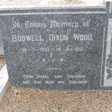 WOOD Boswell Dixon 1921-1951
