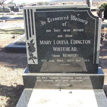 WHITEHEAD Mary Louisa Edington nee KEMPER 1884-1964