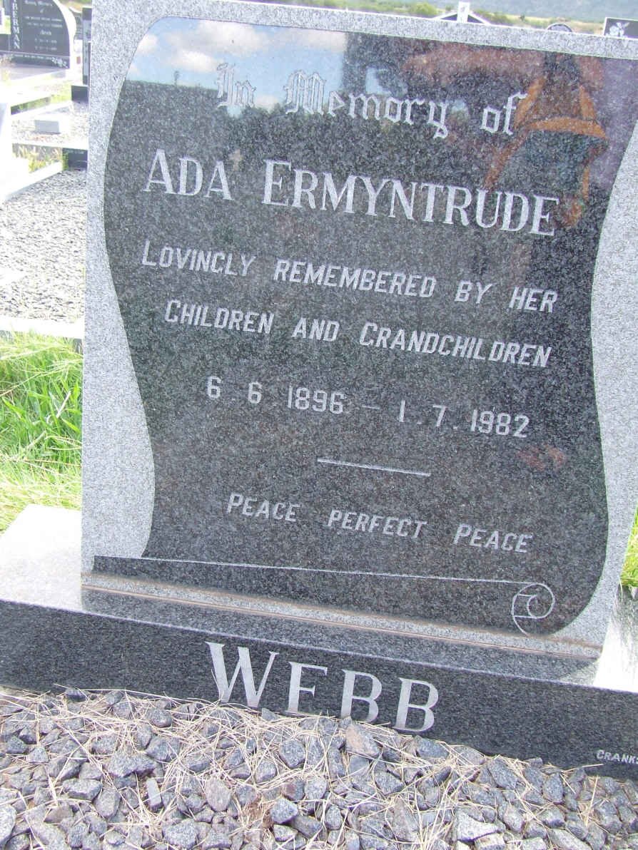 WEBB Ada Ermyntrude 1896-1982