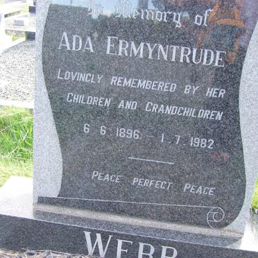 WEBB Ada Ermyntrude 1896-1982