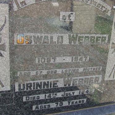 WEBBER Oswald 1887 -1947 &amp; Drinnie -1949