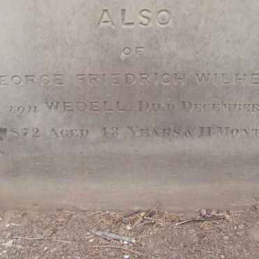 WEDELL Bertha Blake, von 1869-1870 :: VON WEDELL George Friedrich Wilhelm -1872