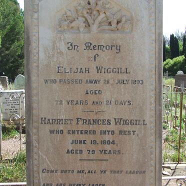 WIGGILL Elijah -1893 :: WIGGEL Harriet Frances -1904
