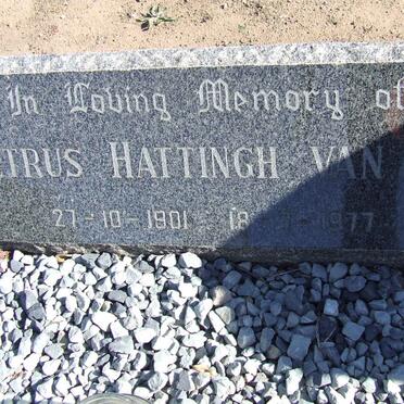 ZYL Petrus Hattingh, van 1901-1977