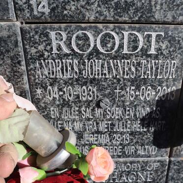 ROODT Andries Johannes Taylor 1931-2013