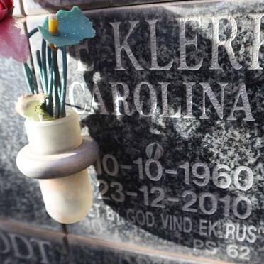 KLERK Carolina, de 1960-2010