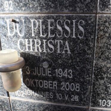PLESSIS Christa, du 1943-2008